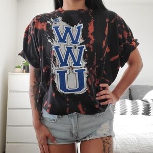 Custom WWU Bleached Shirt